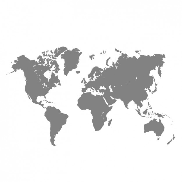 Gray World Map